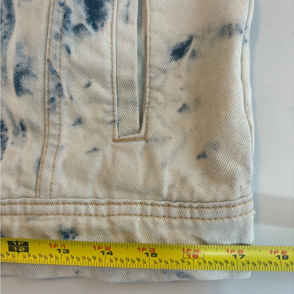 FREE People Rumors Denim Jacket in Jones Tie Dye Blue Size Small EEUC - Picture 13 of 15